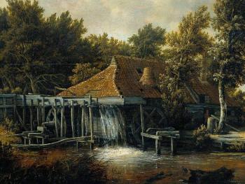 Meindert Hobbema : Mill,Detail